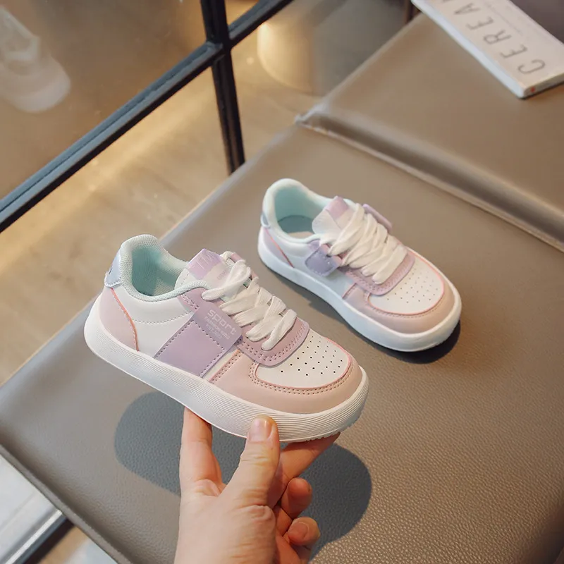 Zapatillas deportivas antideslizantes con cordones para niños y niñas, informales, con suela bonita, para primavera y otoño, talla 26_voghion.com