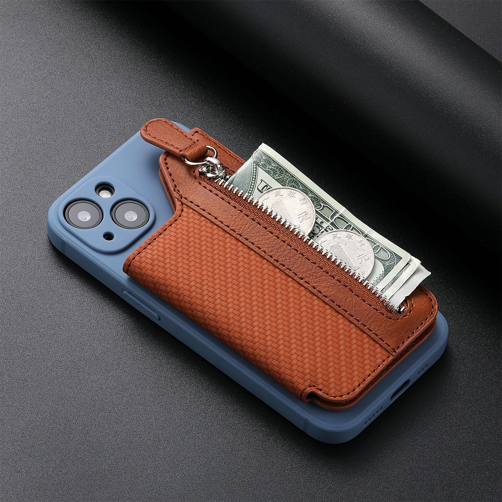 Mobile Phone Card Bag, Card Sleeve, Left And Right Flap, Multi-insert Card Holder, Mobile Phone Bag, Creative Personality, Back Sticker Card Bag_voghion.com
