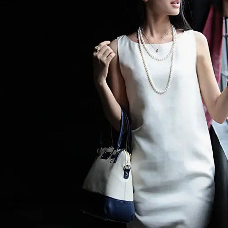 Collana di perle minimalista versione coreana di vendita calda, moda multistrato, maglione con catena a forma di osso_voghion.com