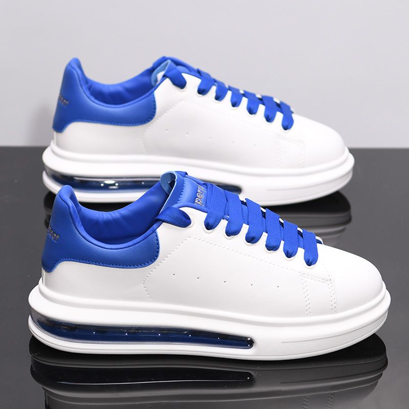 luchtkussen klein wit heren in hoogte toenemende lederen sportschoenen, veelzijdige trend ademend paar casual_voghion.com