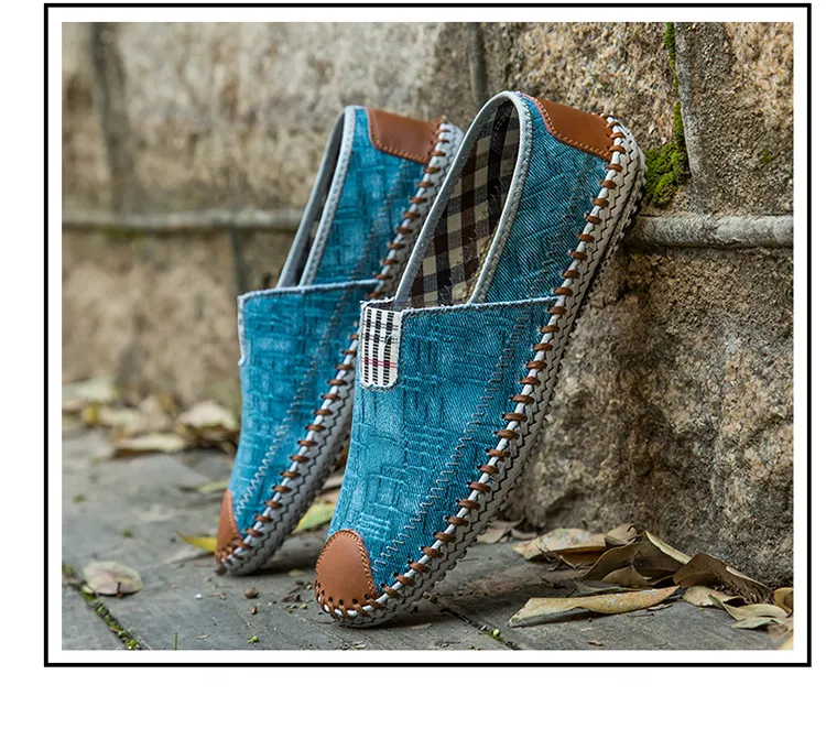 Pantofi sport casual pentru bărbați, pantofi sport cu toc înalt, respirabili, din denim, pentru bărbați, stil pescar, design de brand, espadrile, pantofi sport_voghion.com