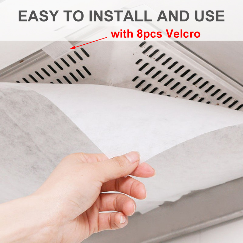 Papel de filtro de aceite de cocina de 46 cm x 5 m, papel absorbente no tejido, filtros de algodón antiaceite, filtro protector para extractor de campana extractora_voghion.com