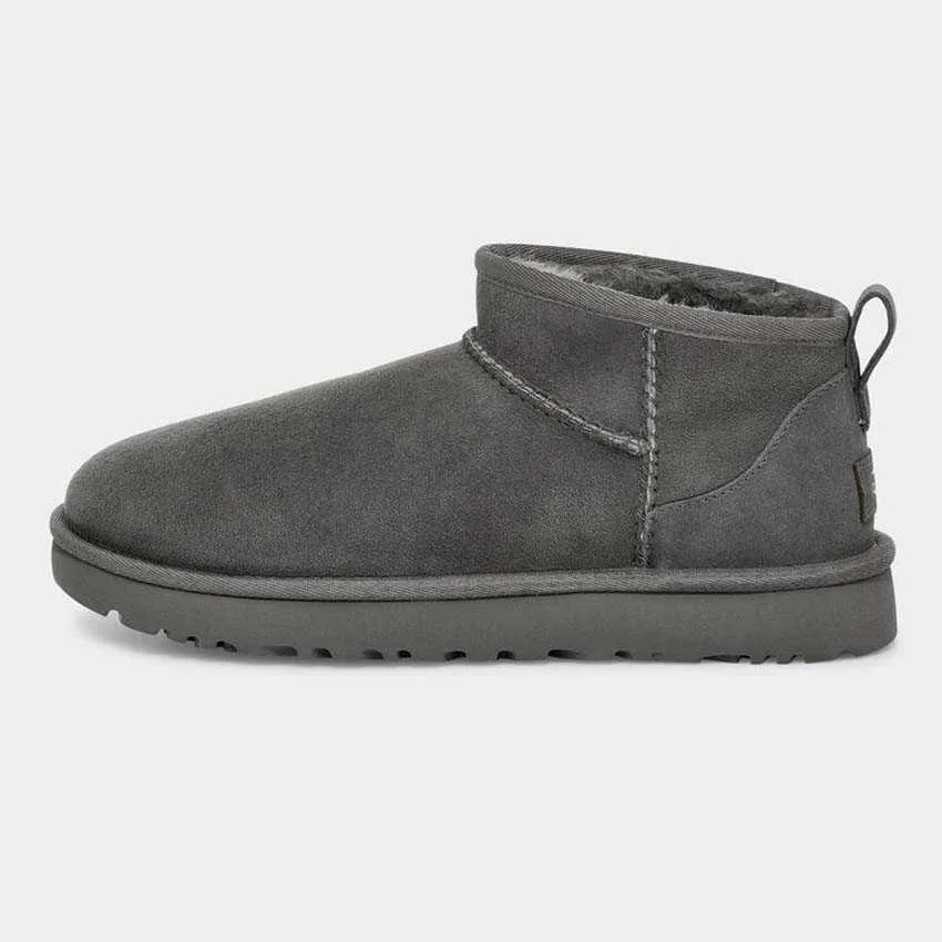 Designer AUS Snow DamesZwarte Enkel Platform Flats Combat Boots Lage Hak Veterschoenen Leren Kettingen Gesp Dames Kinderen_voghion.com