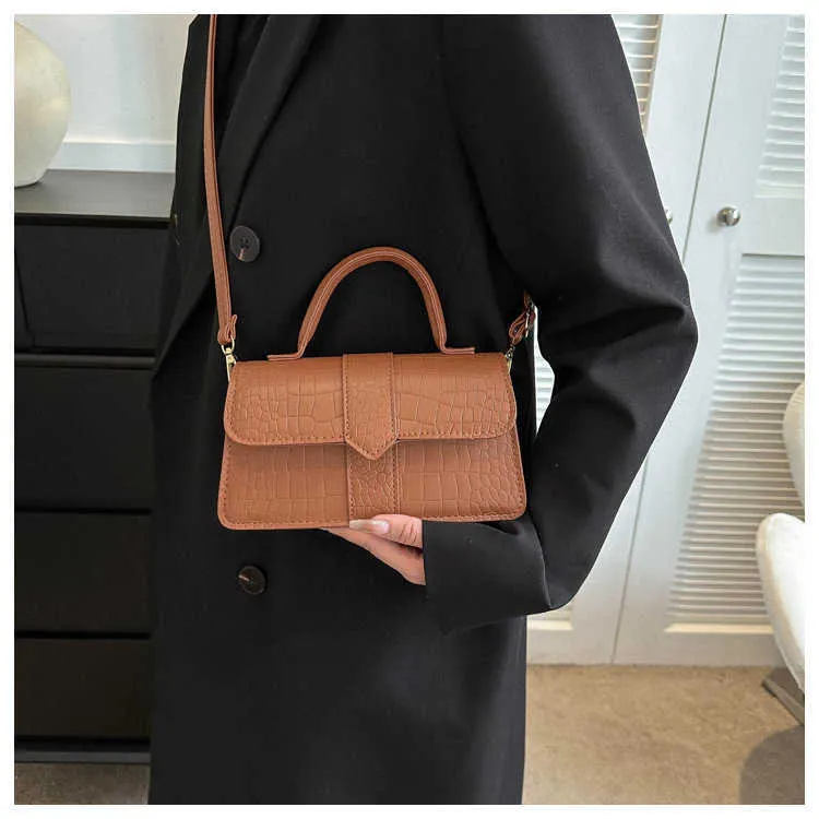 Borsa a tracolla in pelle PU per donna - Borsa a tracolla alla moda Borsa vintage da ascella Borsa quadrata (nero) C241211_voghion.com