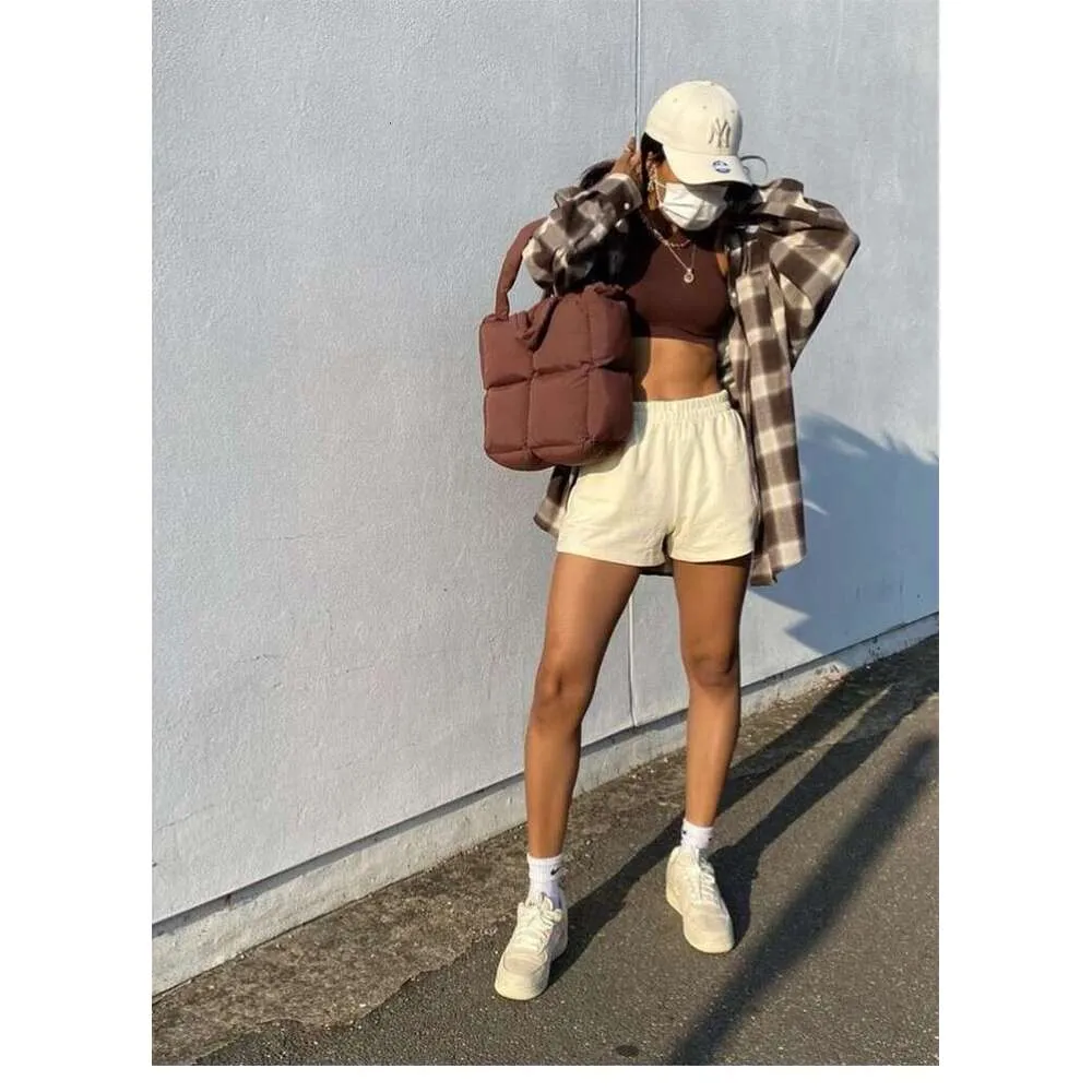 Tote Grousskapazitéit Designer Handtasche Fir Fraen Daunentasch Séiss Minimalistesch Quadrat Puff Ënneraarm Schëller Gratis Versand_voghion.com