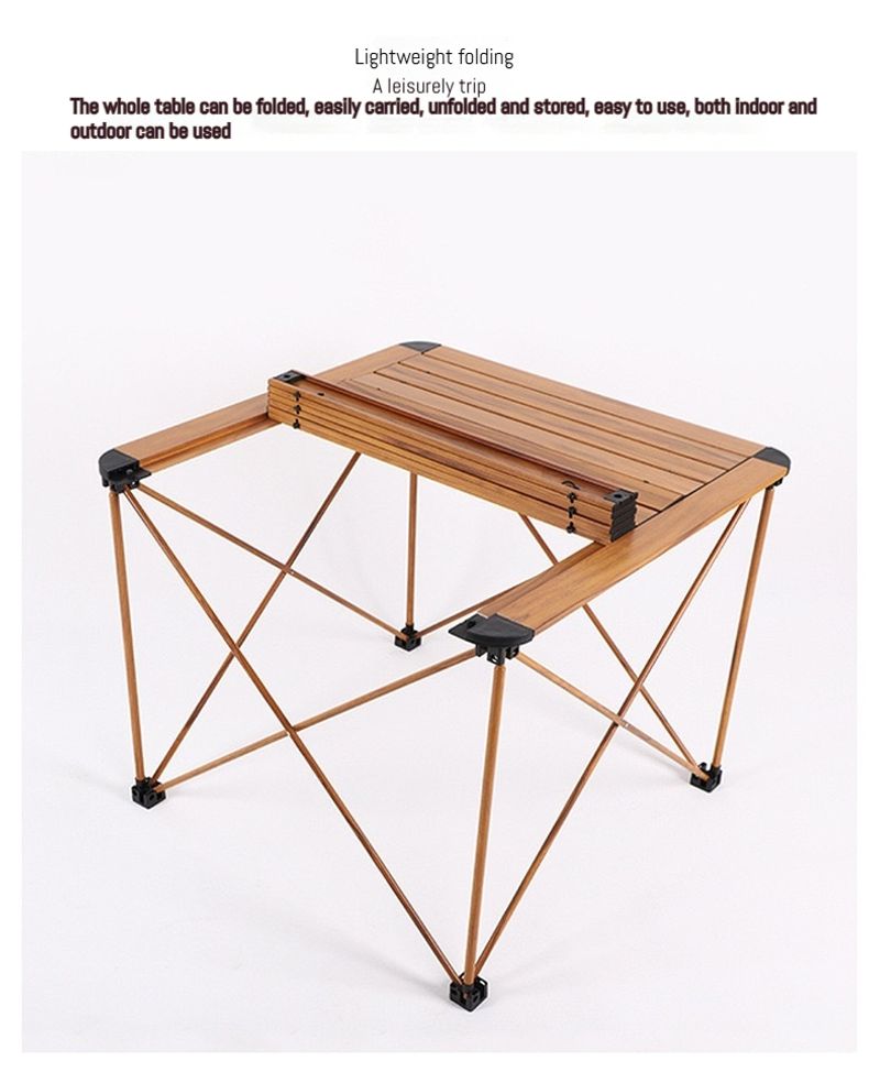 Outdoor folding portable and chair picnic small Chicken rolls table aluminum alloy camping equipment supplies_voghion.com