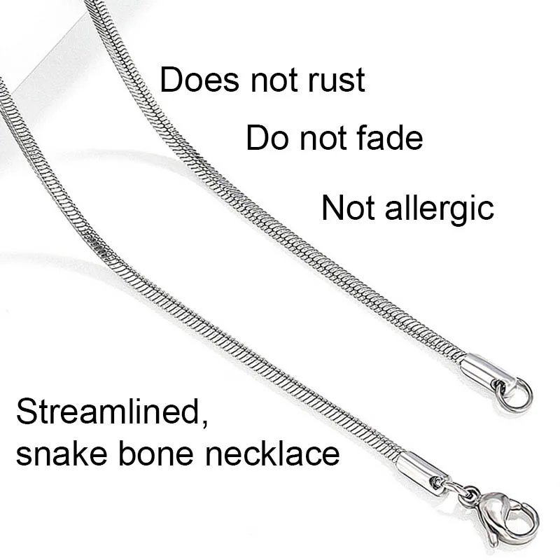 Donne donne acciaio inossidabile serpente catena collane regali per donna accessori moda collana girocollo gioielli hip hop_voghion.com