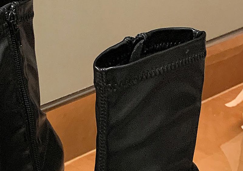 Schuhe Halbhohe Damenstiefel mit mittelhohem Absatz, braune Schuhe für Damen, mit Absätzen, elegant, wasserdicht, Winter 2023, Neuheit, schick_voghion.com