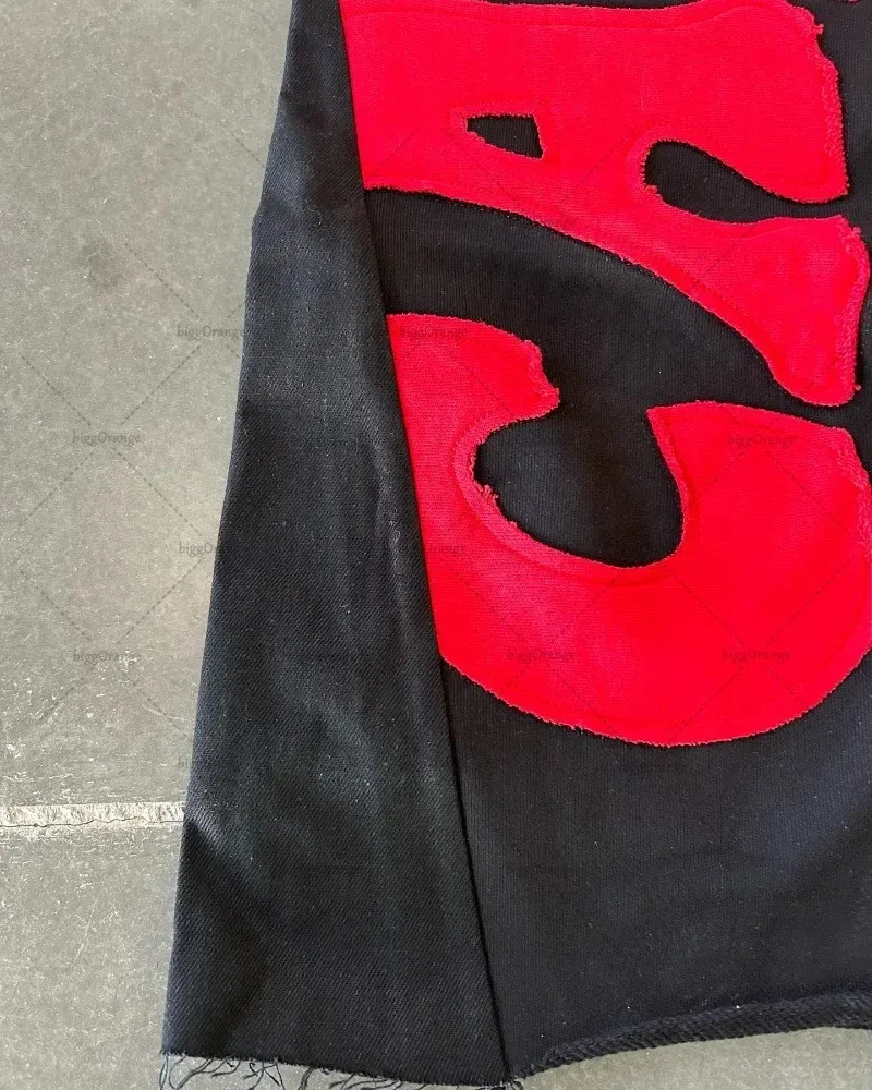 Herrenhose mit Buchstaben-Grafikdruck, Street-Style, für Damen und Herren, Y2K, Vintage, Sport, lässig, trendig, Jogginghose mit weitem Bein_voghion.com