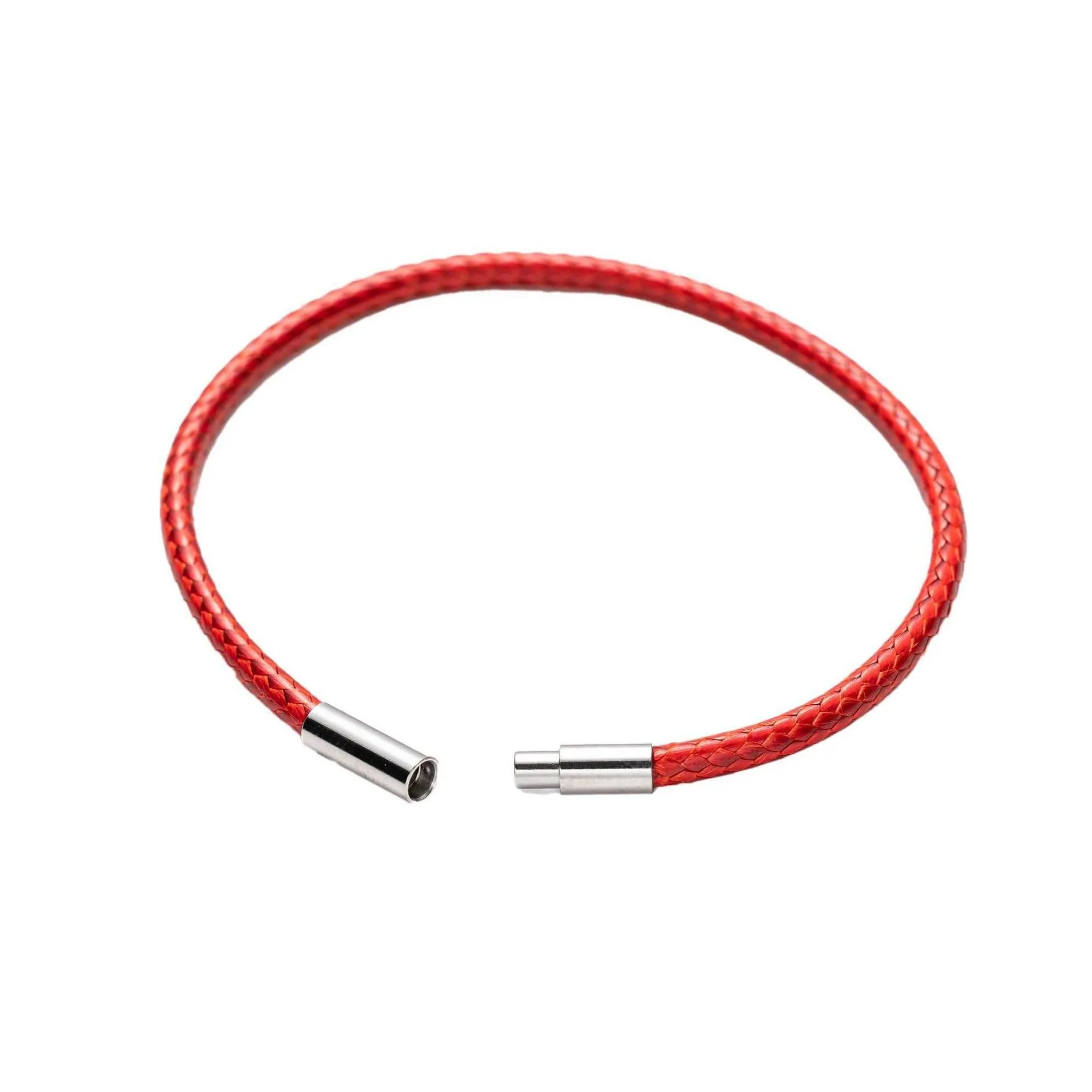 Narukvica od nehrđajućeg čelika s kopčom od voštanog užeta od 1/2 komada, 17/18 cm, koristi se za DIY navojni ženski nakit za parove_voghion.com