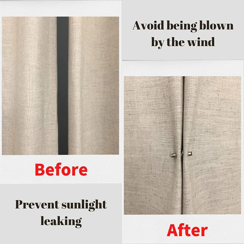 1Pairs Magnetic Curtain Button Room Accessories Nail Free Button Window Screen Decorative Adjustment Magnet Detachable Buckle_voghion.com