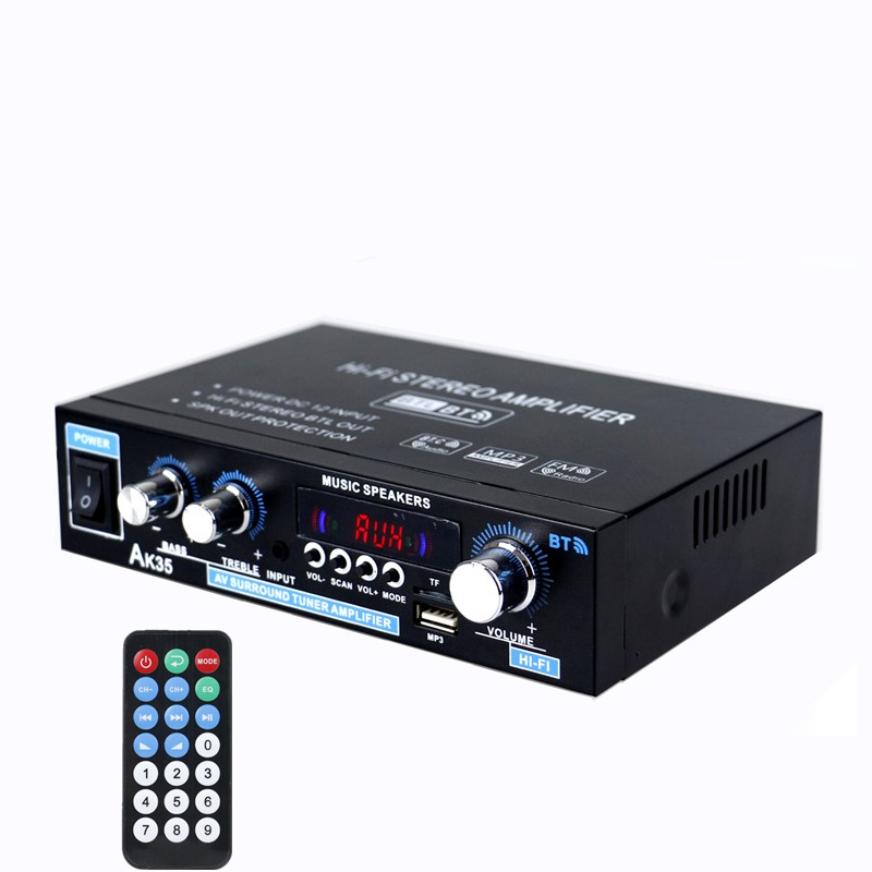 Woopker AK35 800W digitala hemförstärkare 100-240V 12V basljud Bluetooth-förstärkare HiFi FM subwooferhögtalare_voghion.com