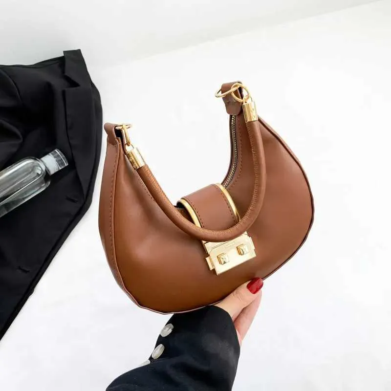 Borsa da donna versatile sottobraccio con tracolla singola in PU tinta unita Y241025_voghion.com