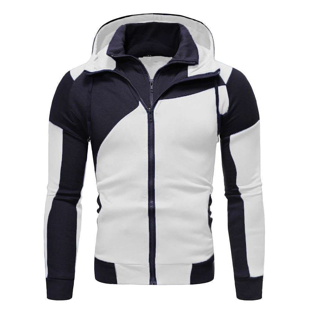 2024 nouveau cardigan à capuche zippé double couche personnalisé pour hommes, sweat-shirt slim fit