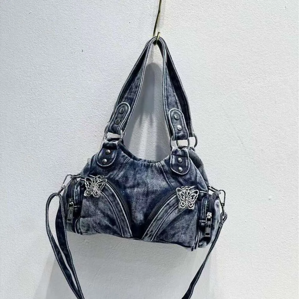 Y2k Black Women's Shoulder Bag Gothic High Fashion Large Capacity Leather Motorcycle Retro Handbag Street Decor_voghion.com