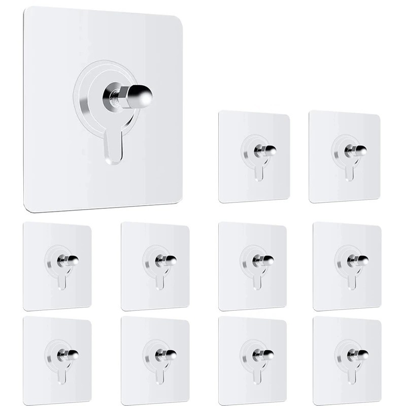 10 buc șuruburi fără perforații, cuier, non-marking, autocolante pentru perete, tablouri, pereți din gips-carton, kit de agățare a tablourilor, autocolant fără urme_voghion.com