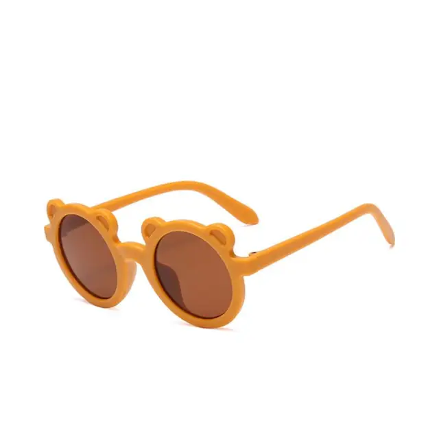 Fashion Cartoon Bear Ear Vintage Sunglasses Kid Baby Girls Shades Cute Fashion Eyewear Children Protection Sun Glasses_voghion.com