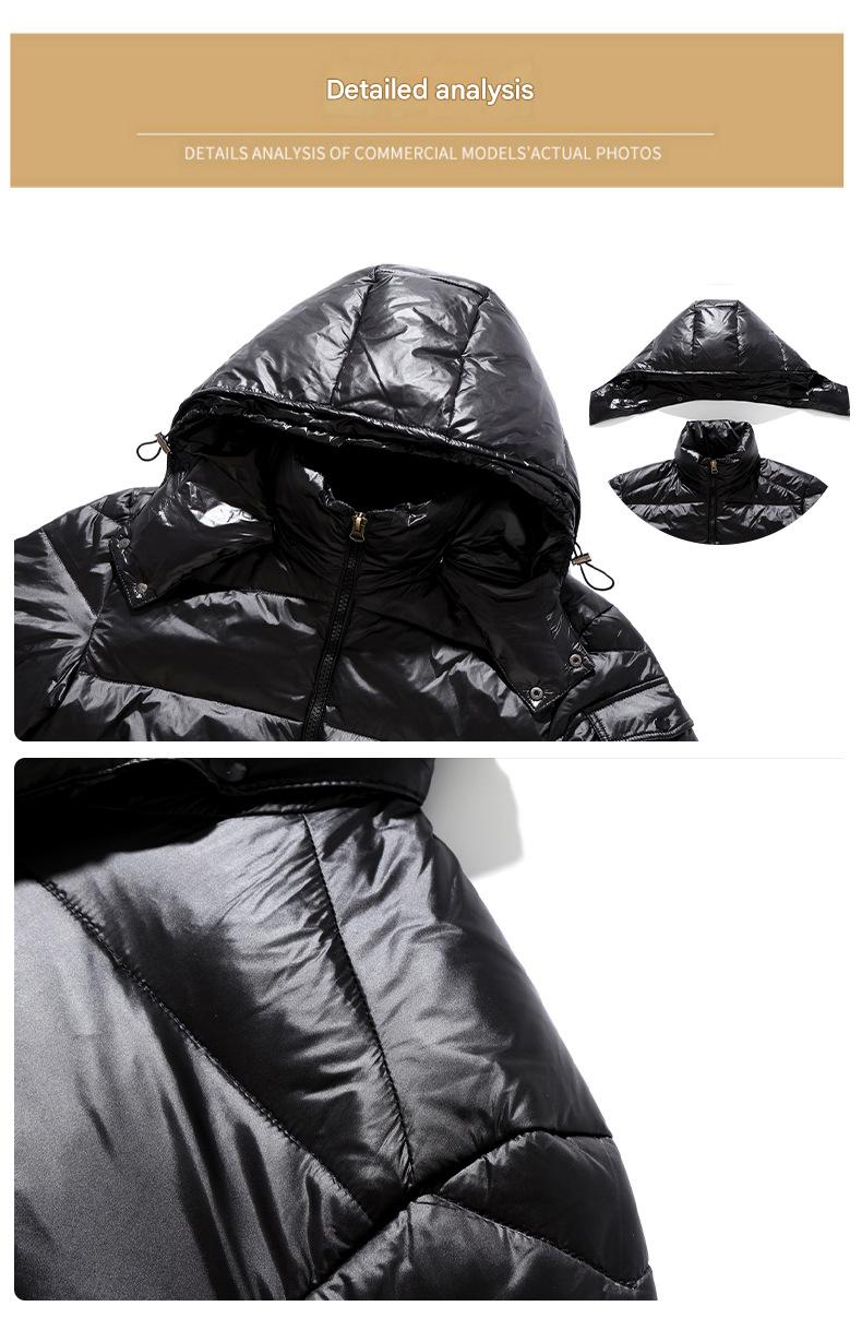 ​​Men's Clothing Unisex High-Gloss Down Jacket - Detachable Logo Winter Coat (Wholesale Bulk Order Available)​​_voghion.com