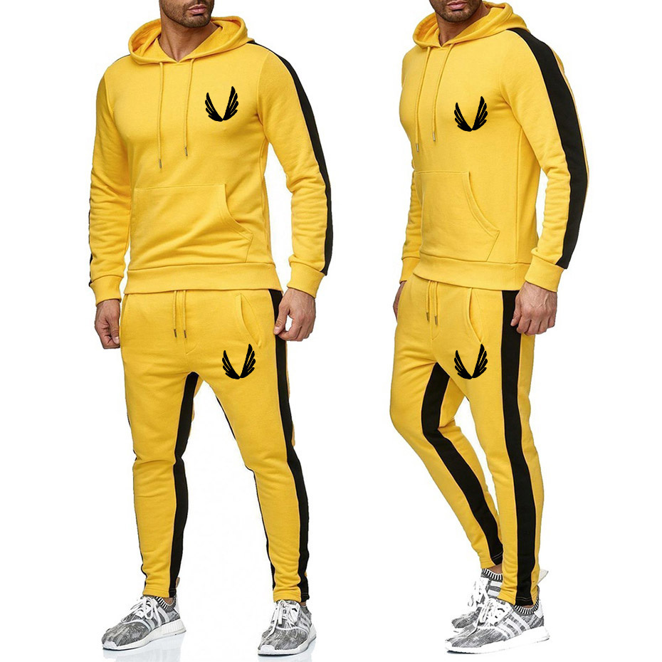 Felpa con cappuccio da uomo Abito alla moda autunnale e invernale più tuta con cappuccio in pile_voghion.com