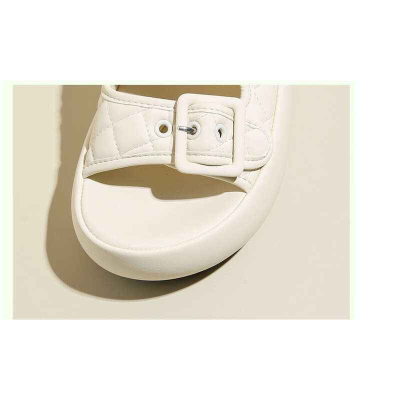 Romain One Strap Small Fragrant Style Thick Bottom Multifunctional Beach Slippers_voghion.com