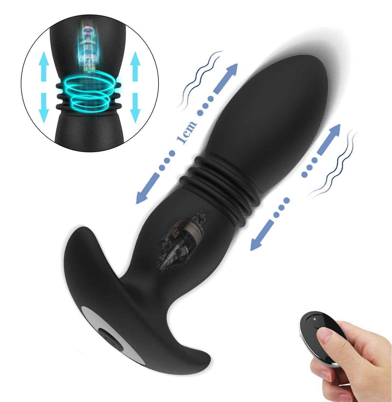 Giocattolo maschile in silicone impermeabile per massaggio alla prostata, vibratore anale per uomini, giocattoli sessuali gay_voghion.com