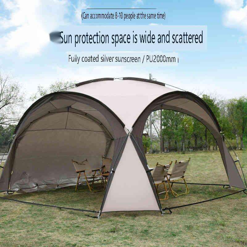 [Colecție 1382 persoane] Cort cu baldachin în stil cupolă, parasolar sferic, protecție solară, camping în aer liber, rezistent la vânt și_voghion.com