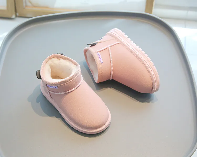 Fashion Children Casual Girls Boys Snow Warm Kids Boots Boy Winter Cashmere Cotton Shoes Sneakers_voghion.com