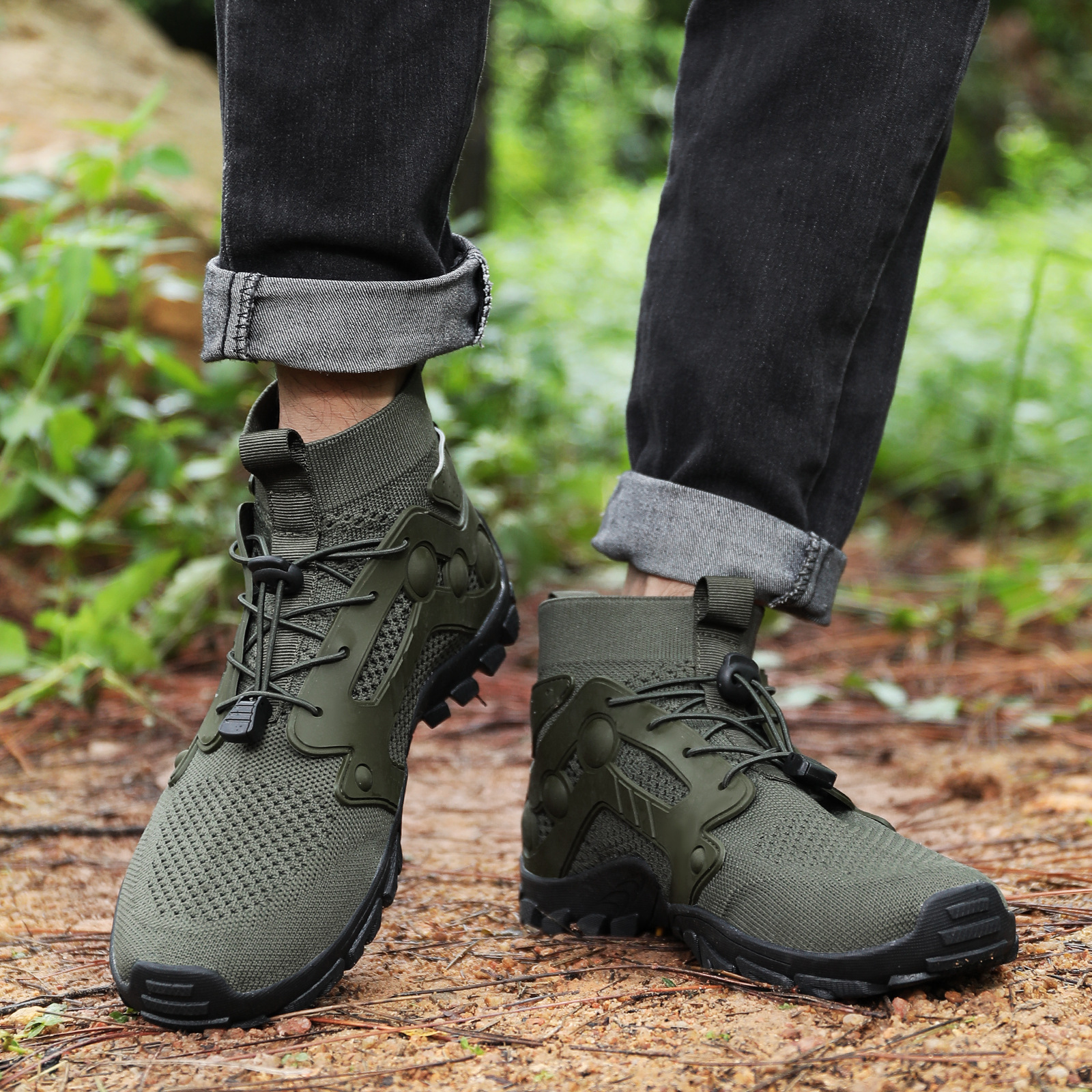 Outdoor and Women's Creek Tracing Men's Lightweight Non slip Mountaineering Hiking Shoes  Breathable Quick Drying_voghion.com