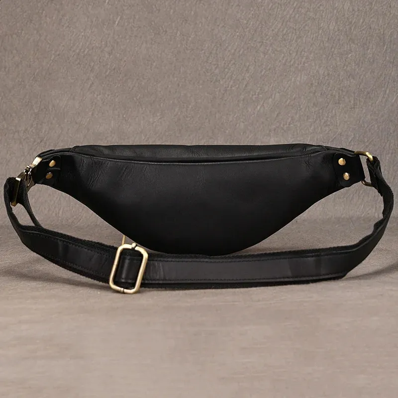 Herren Brusttaschen Crossbody Schulter Mann Männliche Leder Taille Pack SG Tasche Für Outdoor-Sport Gürteltasche Klein 240924_voghion.com