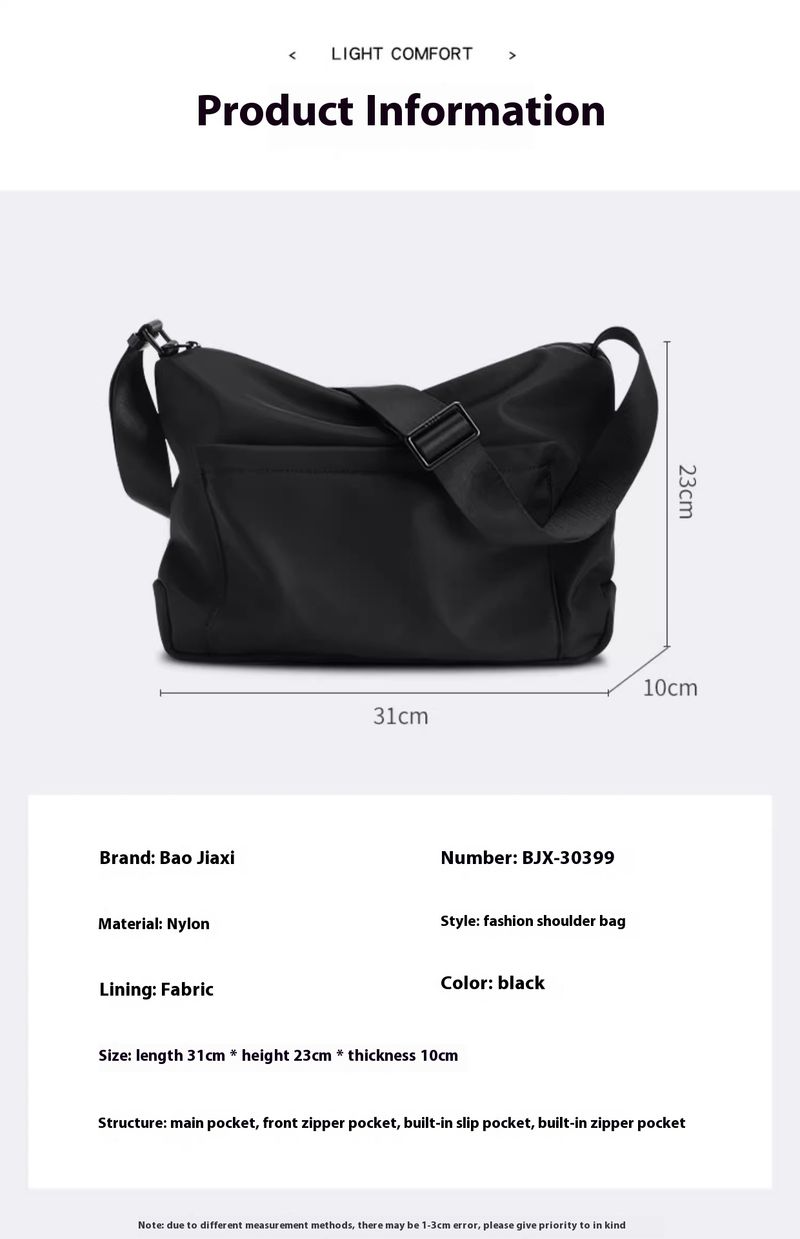 Leichte Herrentasche, diagonaler kleiner Rucksack, funktionelle Umhängetasche, trendige und modische Umhängetasche für_voghion.com