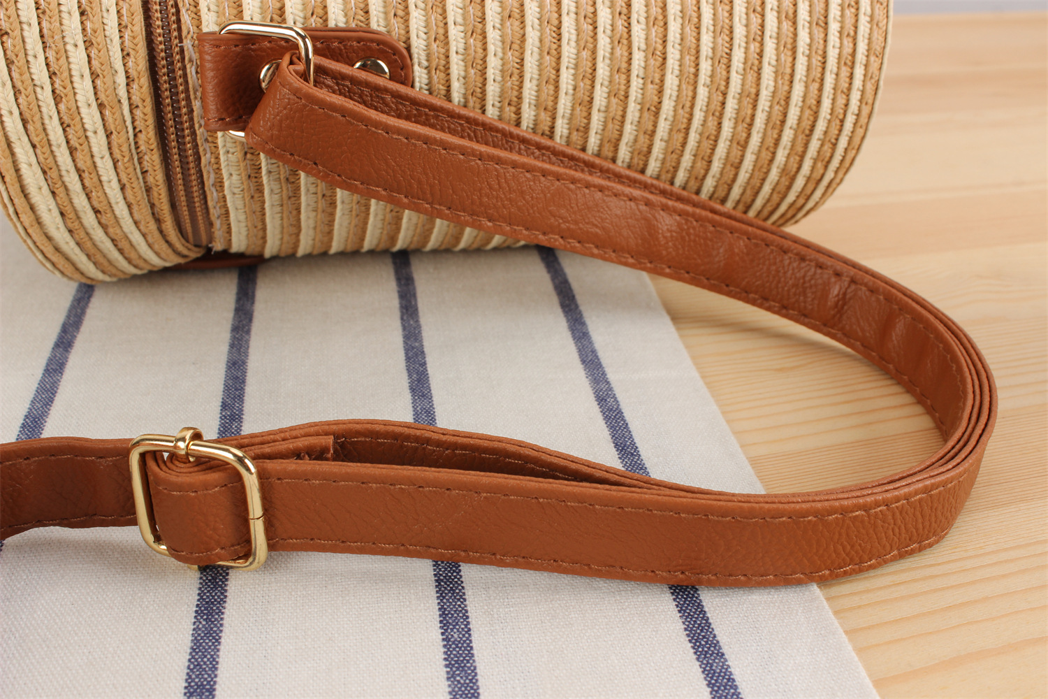 Damenmode Einzel-Schulter-Strohtasche pastoralen Stil Strandtasche_voghion.com