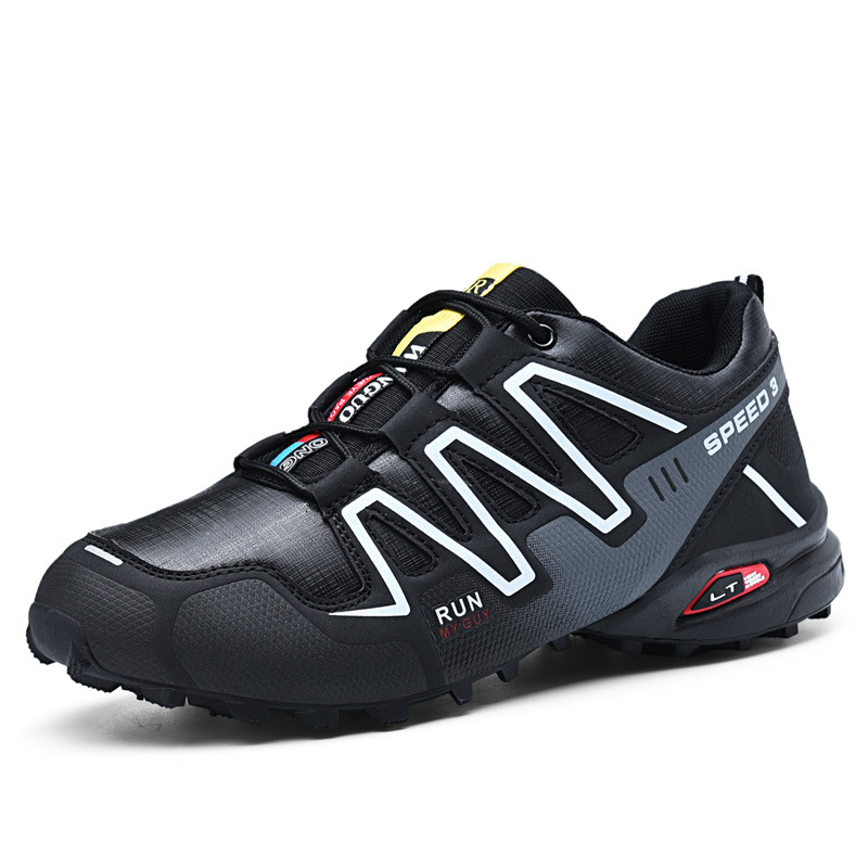 Randonnée en plein air transfrontalière chaussures de course de fond d'alpinisme pour hommes chaussures de tourisme basses Salomon chaussures de sport de cyclisme de grande taille antidérapantes_voghion.com