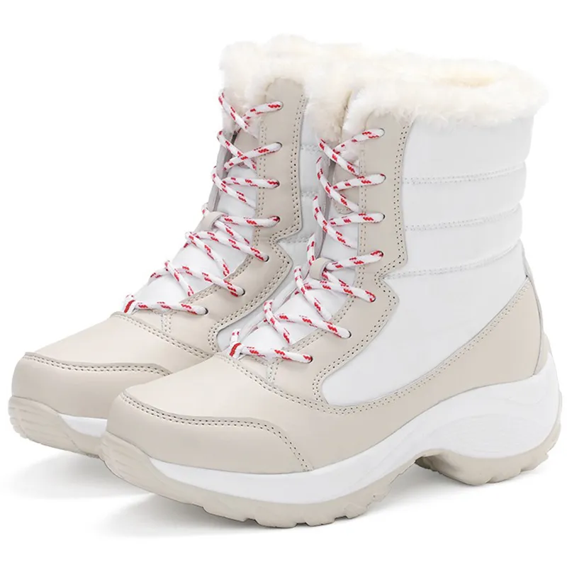 Lightweight Ankle Boots Platform For Women Heels Botas Mujer Keep Warm Snow Winter Shoes Female Botines_voghion.com