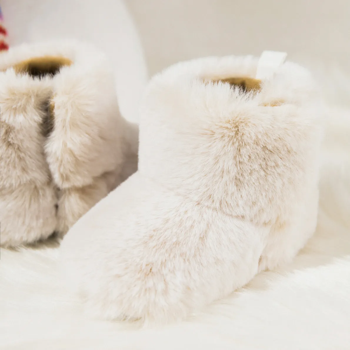 Babyschuhe für Neugeborene, Jungen und Mädchen, rutschfeste, weiche Sohle, Krippenschuhe, Cutefeet, Kleinkind, Plüsch, Flusen, warm, für den Winter, Prewalker_voghion.com