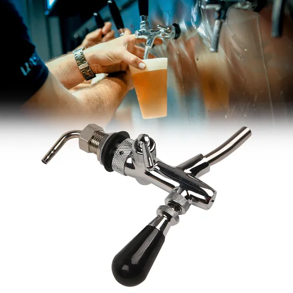 Verchromter, verstellbarer Bierhahn für Zapfanlagen_voghion.com