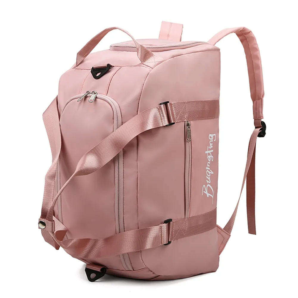 Gym Handbags Fiess Shoulder Men Women Oxford Sport Yoga Backpack Travel Tote Bag With Shoe Compartment_voghion.com
