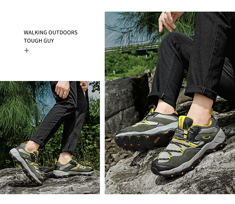 Large-size Fashion Trendy Outdoor Shoes, Casual Lightweight And Comfortable Hiking Shoes, All-season Breathable Hiking Shoes_voghion.com