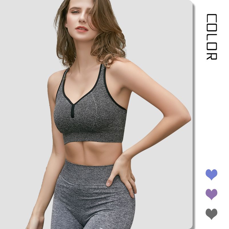 2024 New Yoga Fiess Running Moisture-wicking And Sweatwicking Seamless Back Beauty Shockproof Gathering Sports Bra For_voghion.com