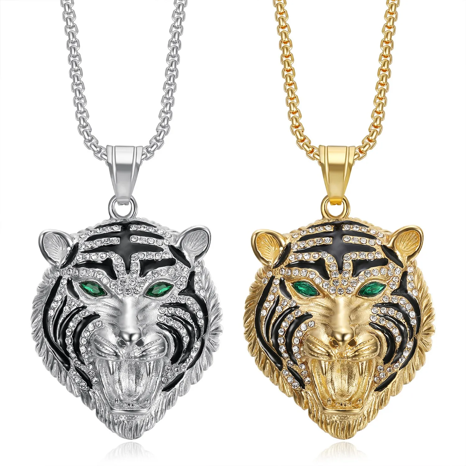 Collana con testa di leone Yobetter Avant-Garde - Accessorio unisex audace che ispira coraggio e stile. Stile hip-pop rock._voghion.com
