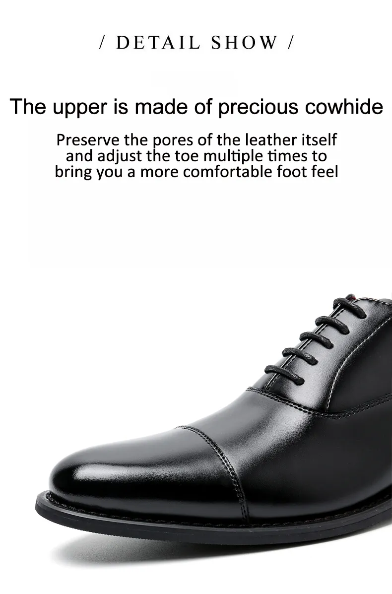 Verslo Oksfordo formalūs vyriški natūralios odos paaukštinti batai, britiško stiliaus, Lhshoe_voghion.com