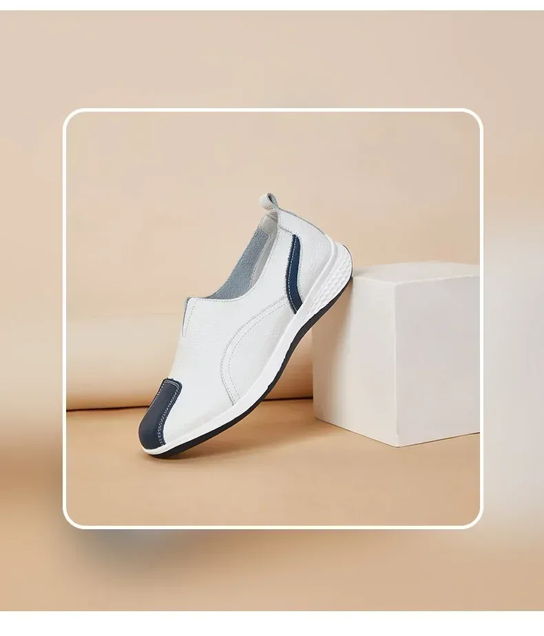 Genuine Leather Women 2024 Spring Autumn Slip-on Casual Flats Woman Fashion Loafer Ladies Shoes atos Mujer_voghion.com