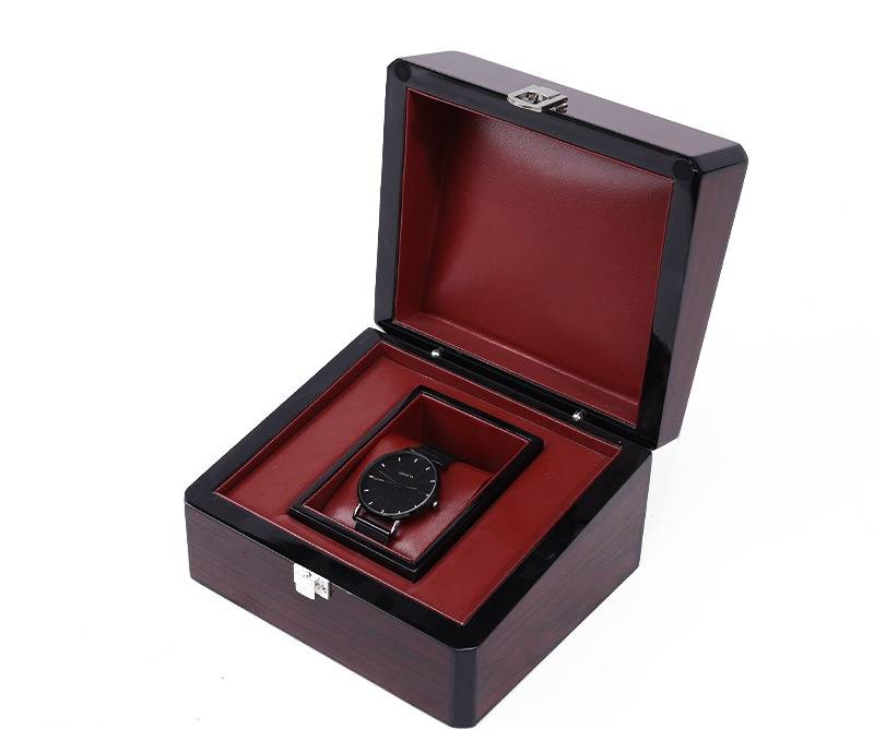 Luxuriöse Uhrenbox aus Holz mit Klappdeckel – Handgefertigte Aufbewahrungsbox für Schmuck und Uhren für Damen und Herren – Elegante Geschenkbox aus Holz für Uhren und Accessoires_voghion.com