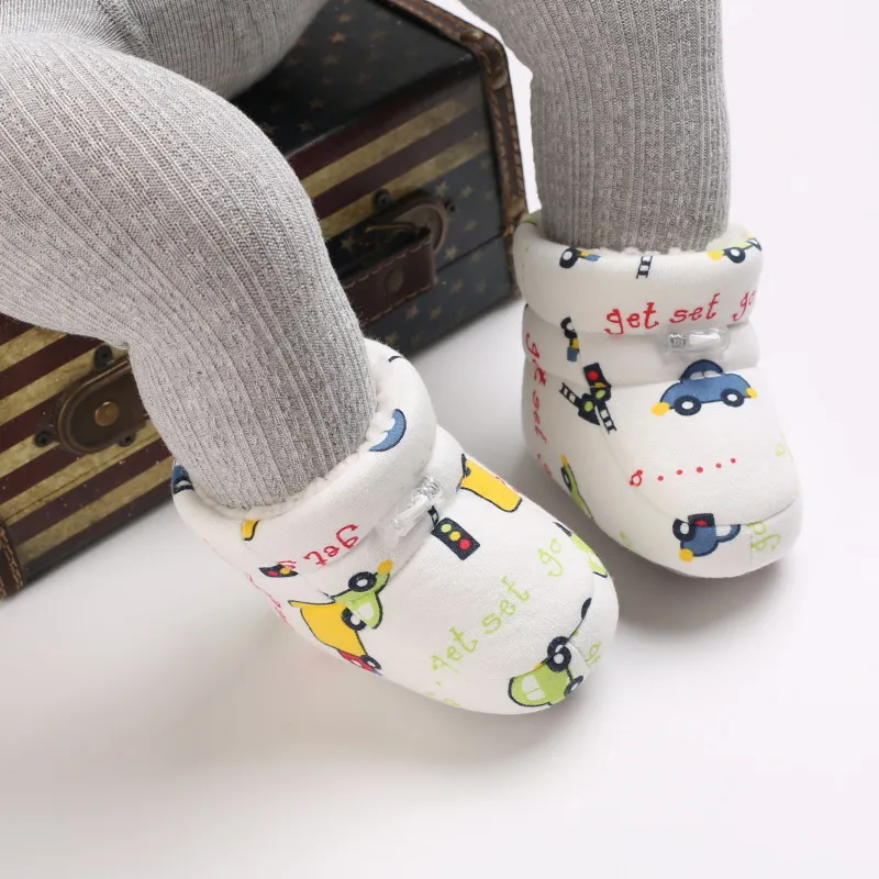 Bebê antiderrapante recém-nascido criança sapatos inverno infantil enfant algodão neve multicolorido desenho animado pequeno cutefeet crianças botas 0-18_voghion.com