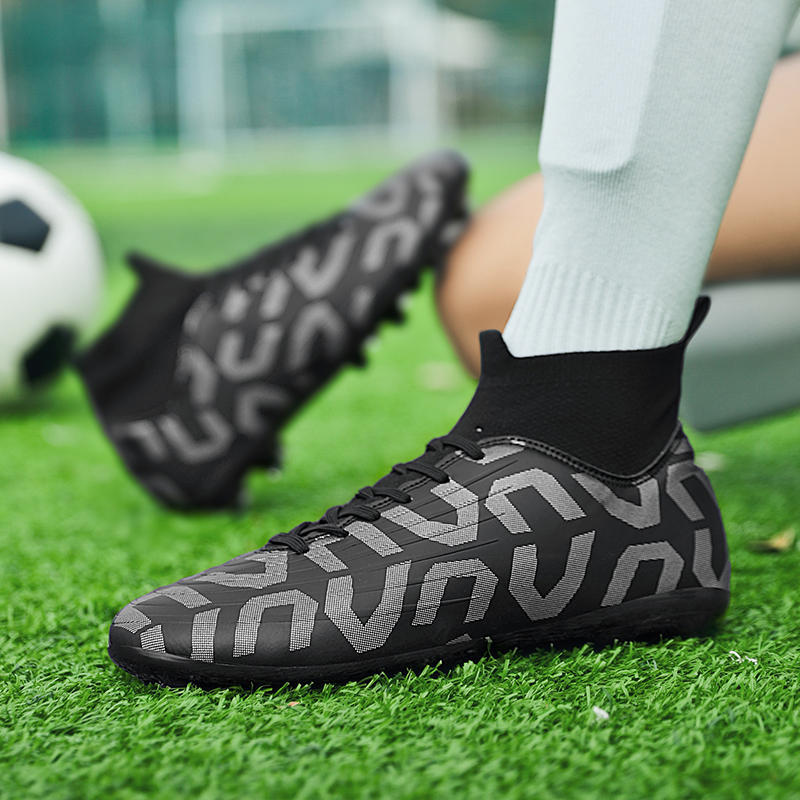 Jahr des Drachen Hauptförderung Neue große Jugend-Fußballschuhe mit langen Spikes 35-47_voghion.com