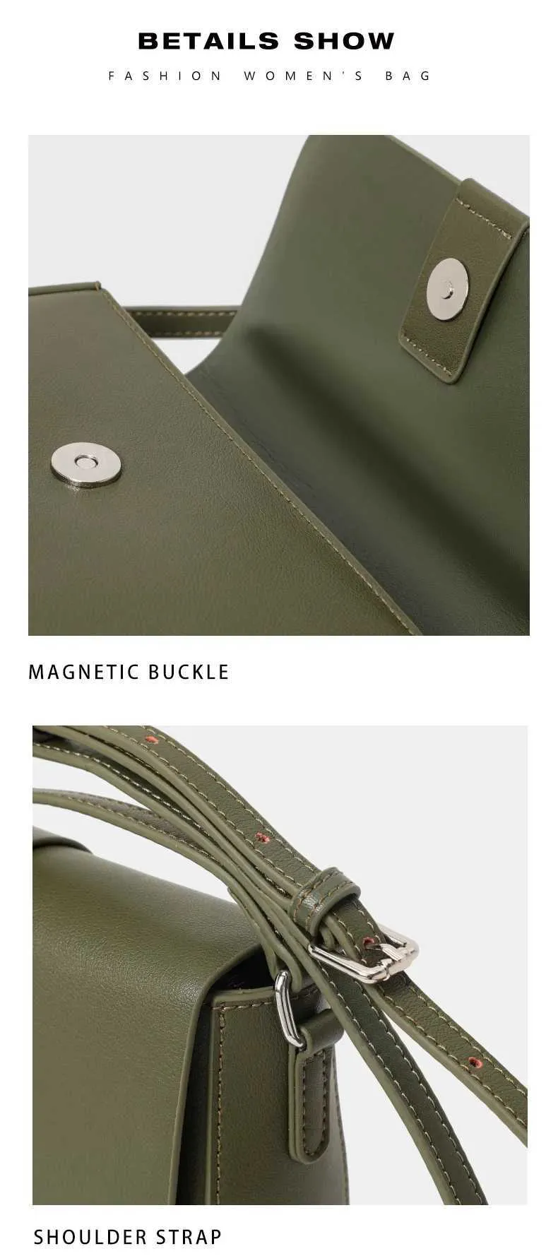 Aidrani Umhängetasche aus echtem Leder für Damen, 100 % weiches Rindsleder, stilvolle und schlichte quadratische Schultertasche, ba241210_voghion.com