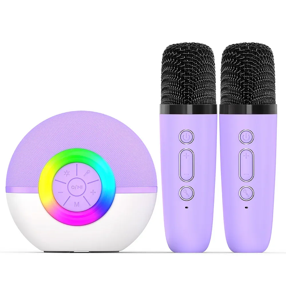 Kids Adults Mini Karaoke Hine Speaker With 2 Protable Bluetooth Wireless Microphone Toys Handhold For Girls Boys Home_voghion.com