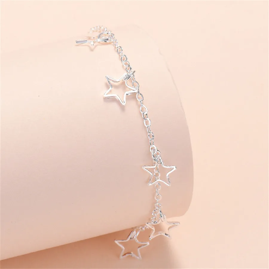 Bracelets à maillons au Design minimaliste, cloche, cœur, étoile, fleur, souris, bijoux, cadeau polyvalent_voghion.com