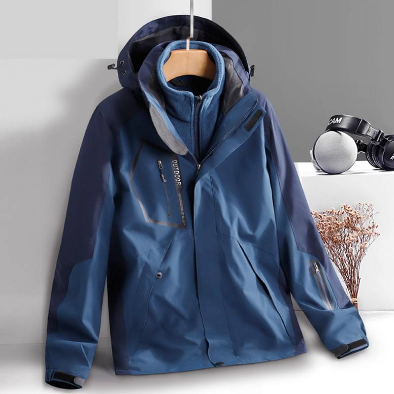 Men's Hiking Jackets Three In One Removable Windproof And Waterproof Outdoor Loose Breathable Mountaineering Jacket Women's Jacket_voghion.com
