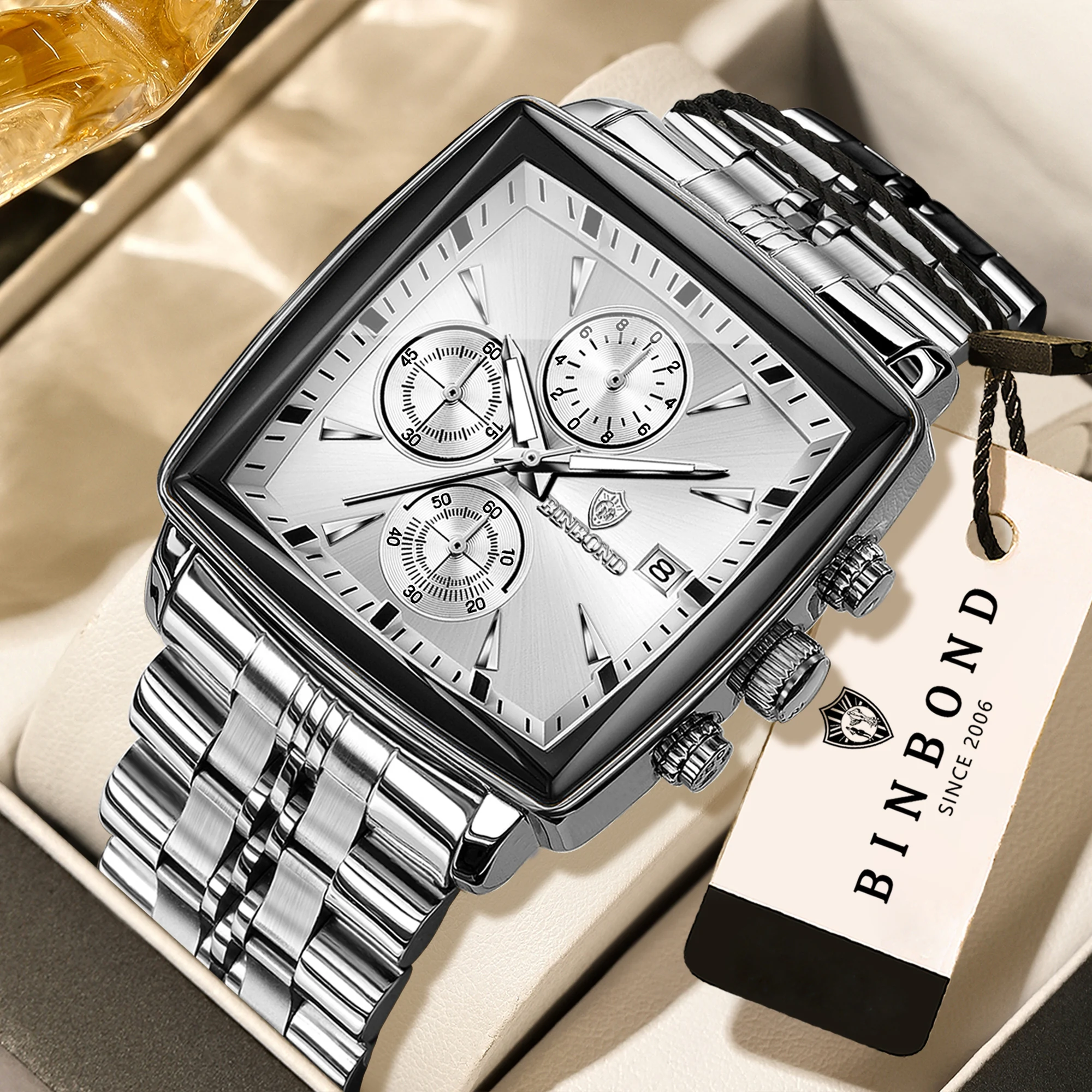 Luxury Quartz Chronograph Watch For Men Luminous Waterproof_voghion.com