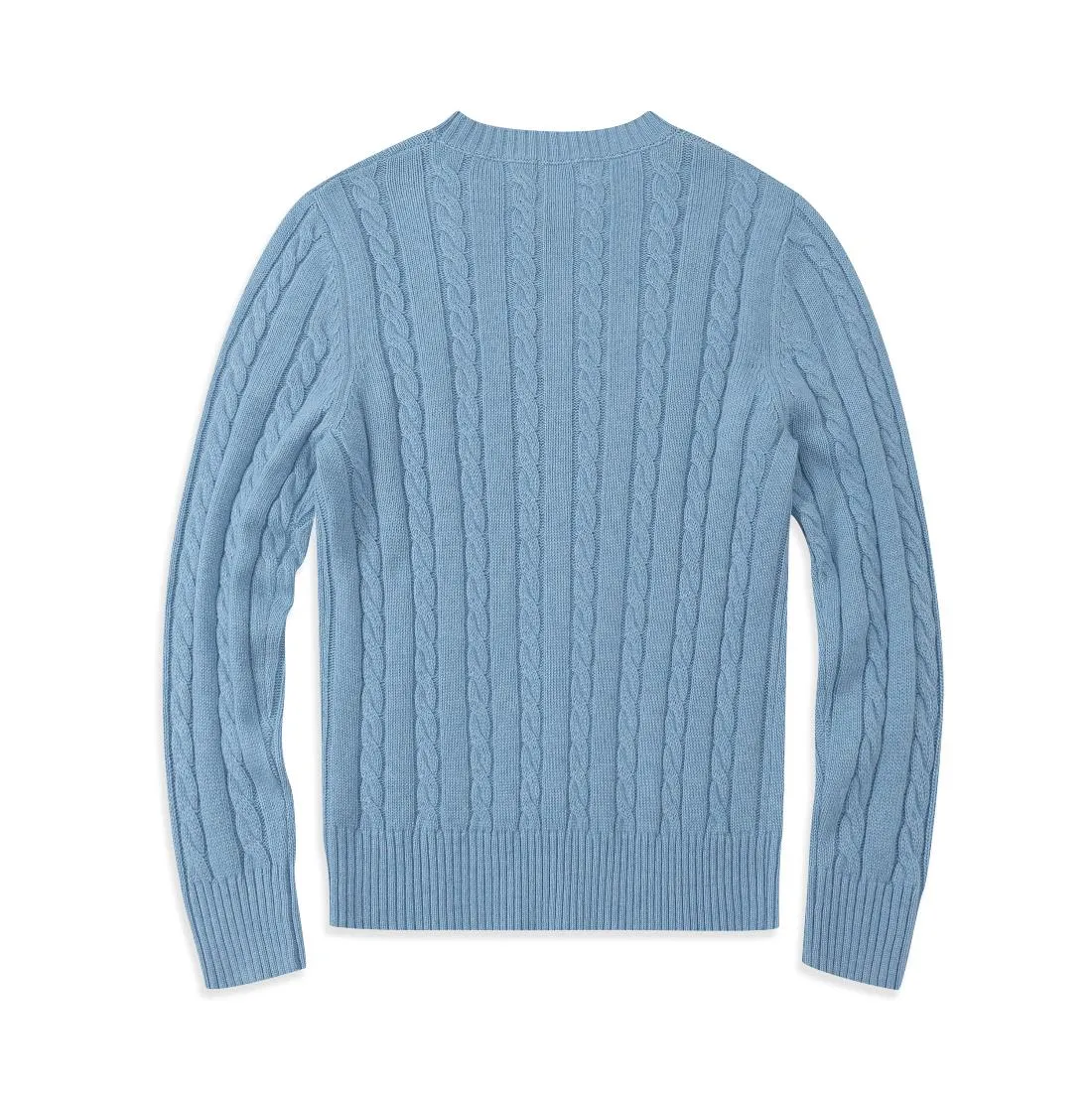Herren Pullover Rundhalsausschnitt Klassischer Baumwollstrick_voghion.com
